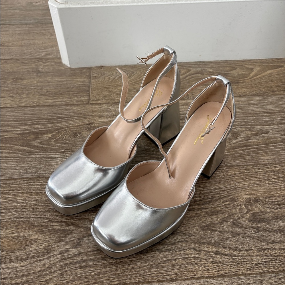 Silver Women's Platform Heels
